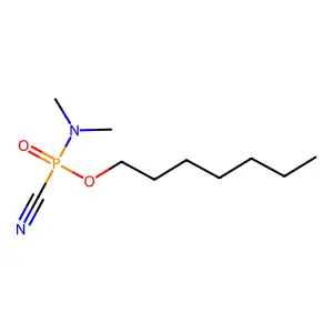 Heptyl N,N-dimethylphosphoramidocyanidate structure