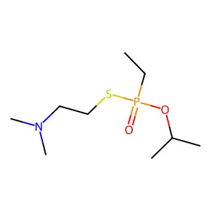 O-Isopropyl S-2-dimethylaminoethyl ethylphosphonothiolate structure