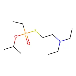 O-Isopropyl S-2-diethylaminoethyl ethylphosphonothiolate structure