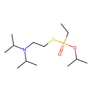 O-Isopropyl S-2-diisopropylaminoethyl ethylphosphonothiolate structure