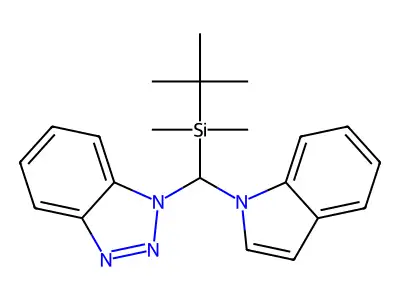 1-[(tert-Butyldimethylsilyl)(1H-indol-1-yl)methyl]-1H-1,2,3-benzotriazole structure
