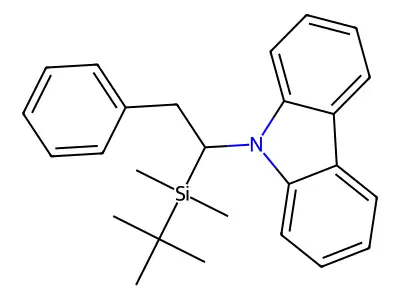 9-[1-(t-Butyldimethylsilyl)-2-phenylethyl]-9H-carbazole structure
