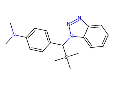 4-[1H-1,2,3-Benzotriazol-1-yl(trimethylsilyl)methyl]-N,N-dimethylaniline structure