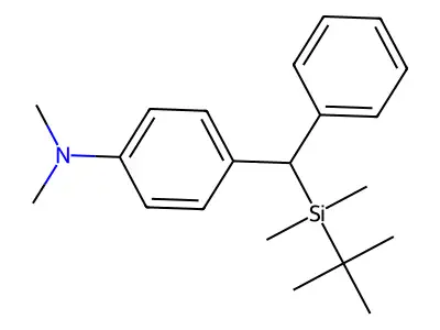 4-[(tert-Butyldimethylsilyl)(phenyl)methyl]-N,N-dimethylaniline structure
