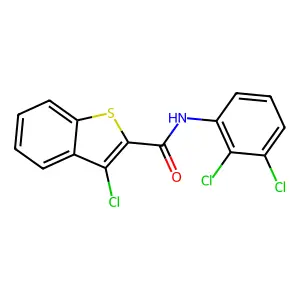 3-chloro-N-(2,3-dichlorophenyl)-1-benzothiophene-2-carboxamide structure