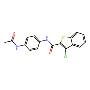 N-(4-Acetamidophenyl)-3-chlorobenzo[b]thiophene-2-carboxamide structure