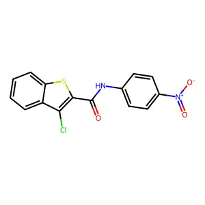 3-Chloro-N-(4-nitrophenyl)-1-benzothiophene-2-carboxamide structure