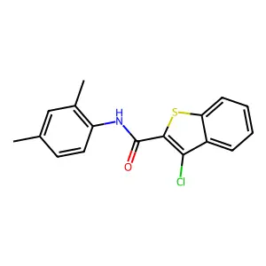 3-Chloro-N-(2,4-dimethylphenyl)-1-benzothiophene-2-carboxamide structure