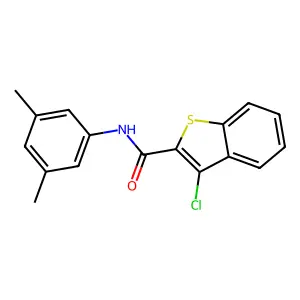 3-chloro-N-(3,5-dimethylphenyl)-1-benzothiophene-2-carboxamide structure