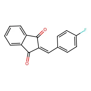 1H-Indene-1,3(2H)-dione, 2-[(4-fluorophenyl)methylene]- structure