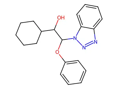 2-(1H-1,2,3-Benzotriazol-1-yl)-1-cyclohexyl-2-phenoxyethan-1-ol structure