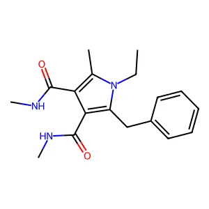 1H-Pyrrole-3,4-dicarboxamide, 1-ethyl-N,N',2-trimethyl-5-(phenylmethyl)- structure