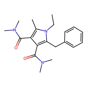 1H-Pyrrole-3,4-dicarboxamide, 1-ethyl-N,N,N',N',2-pentamethyl-5-(phenylmethyl)- structure