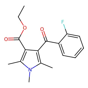 1H-Pyrrole-3-carboxylic acid, 4-(2-fluorobenzoyl)-1,2,5-trimethyl-, ethyl ester structure