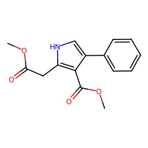 1H-Pyrrole-2-acetic acid, 3-(methoxycarbonyl)-4-phenyl-, methyl ester structure