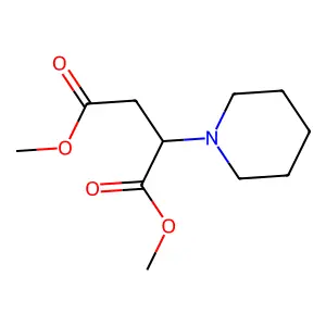 1-Piperidinesuccinic acid, dimethyl ester structure