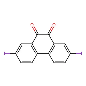 2,7-Diiodophenanthrene-9,10-dione structure
