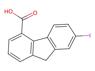 7-Iodo-9H-fluorene-4-carboxylic acid structure