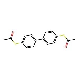 S-[4-(4-acetylsulfanylphenyl)phenyl] ethanethioate structure