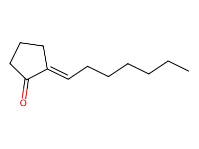 2-Heptylidenecyclopentan-1-one structure