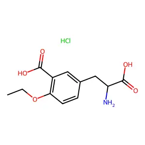 3-羧基-O-乙基酪氨酸盐酸盐(1:1) structure