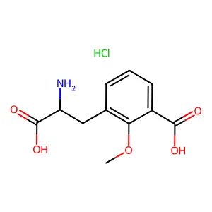 3-Carboxy-2-methoxyphenylalanine--hydrogen chloride (1/1) structure