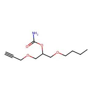 2-Propanol, 1-butoxy-3-(2-propynyloxy)-, carbamate structure