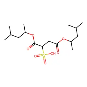 Sulfosuccinic acid di(1-methylisopentyl) ester structure