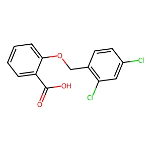 2-[(2,4-Dichlorophenyl)methoxy]benzoic acid structure