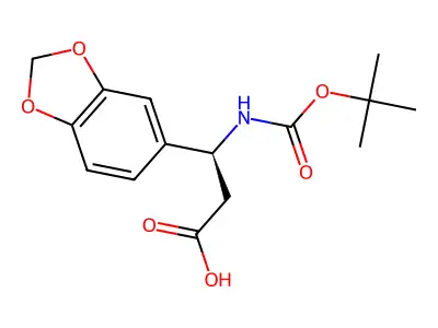 3-(Benzo[d][1,3]dioxol-5-yl)-3-((tert-butoxycarbonyl)amino)propanoic acid structure