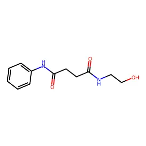 N-(2-hydroxyethyl)-N'-phenylbutanediamide structure