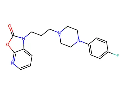 Oxazolo(5,4-b)pyridin-2(1H)-one, 1-(3-(4-(4-fluorophenyl)-1-piperazinyl)propyl)- structure