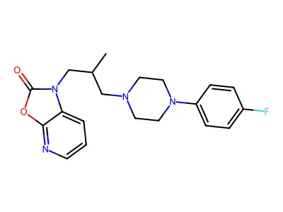 1-(2-Methyl-3-(4-(4-fluorophenyl)-1-piperazinyl)propyl)oxazolo(5,4-b)pyridin-2(1H)-one structure