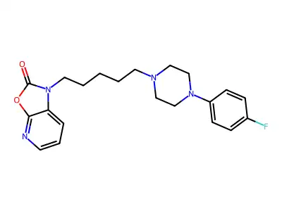 Oxazolo(5,4-b)pyridin-2(1H)-one, 1-(5-(4-(4-fluorophenyl)-1-piperazinyl)pentyl)- structure