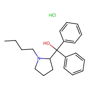 2-Pyrrolidinemethanol, 1-butyl-alpha,alpha-diphenyl-, hydrochloride structure