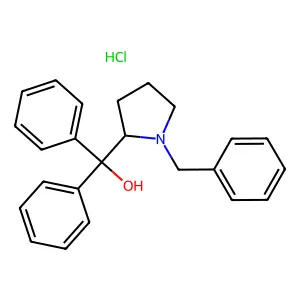(1-Benzylpyrrolidin-2-yl)(diphenyl)methanol--hydrogen chloride (1/1) structure