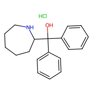 1H-Azepine-2-methanol, hexahydro-alpha,alpha-diphenyl-, hydrochloride structure