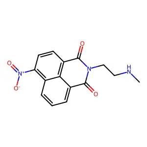 1H-Benz(de)isoquinoline-1,3(2H)-dione, 2-(2-(methylamino)ethyl)-6-nitro- structure