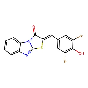 2-(3,5-dibromo-4-hydroxybenzylidene)[1,3]thiazolo[3,2-a]benzimidazol-3(2H)-one structure