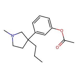 3-(1-Methyl-3-propylpyrrolidin-3-yl)phenyl acetate structure