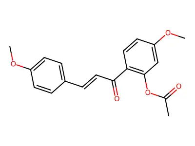 2-Propen-1-one,1-[2-(acetyloxy)-4-methoxyphenyl]-3-(4-methoxyphenyl)- structure