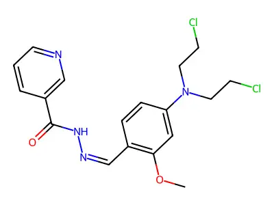 Nicotinic acid, [4-[bis(2-chloroethyl)amino]-2-methoxybenzyl structure