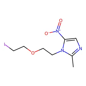 1-(2-(2-Iodoethoxy)ethyl)-2-methyl-5-nitro-1H-imidazole structure