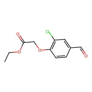 Ethyl 2-(2-chloro-4-formylphenoxy)acetate structure