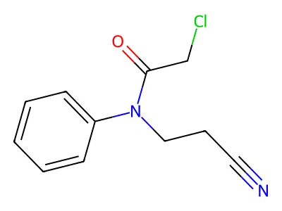 2-chloro-N-(2-cyanoethyl)-N-phenylacetamide structure