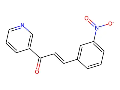 (2E)-3-(3-nitrophenyl)-1-(pyridin-3-yl)prop-2-en-1-one structure