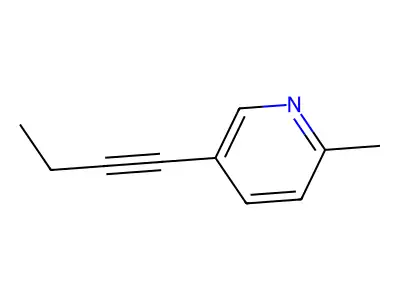 5-(1-Butynyl)-2-methylpyridine structure