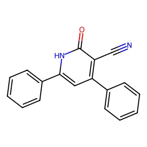 1,2-Dihydro-2-oxo-4,6-diphenyl-3-pyridinecarbonitrile structure