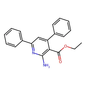 Ethyl 2-amino-4,6-diphenylpyridine-3-carboxylate structure