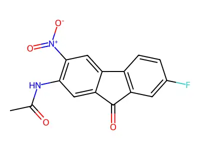 N-(7-Fluoro-3-nitro-9-oxo-9H-fluoren-2-YL)acetamide structure